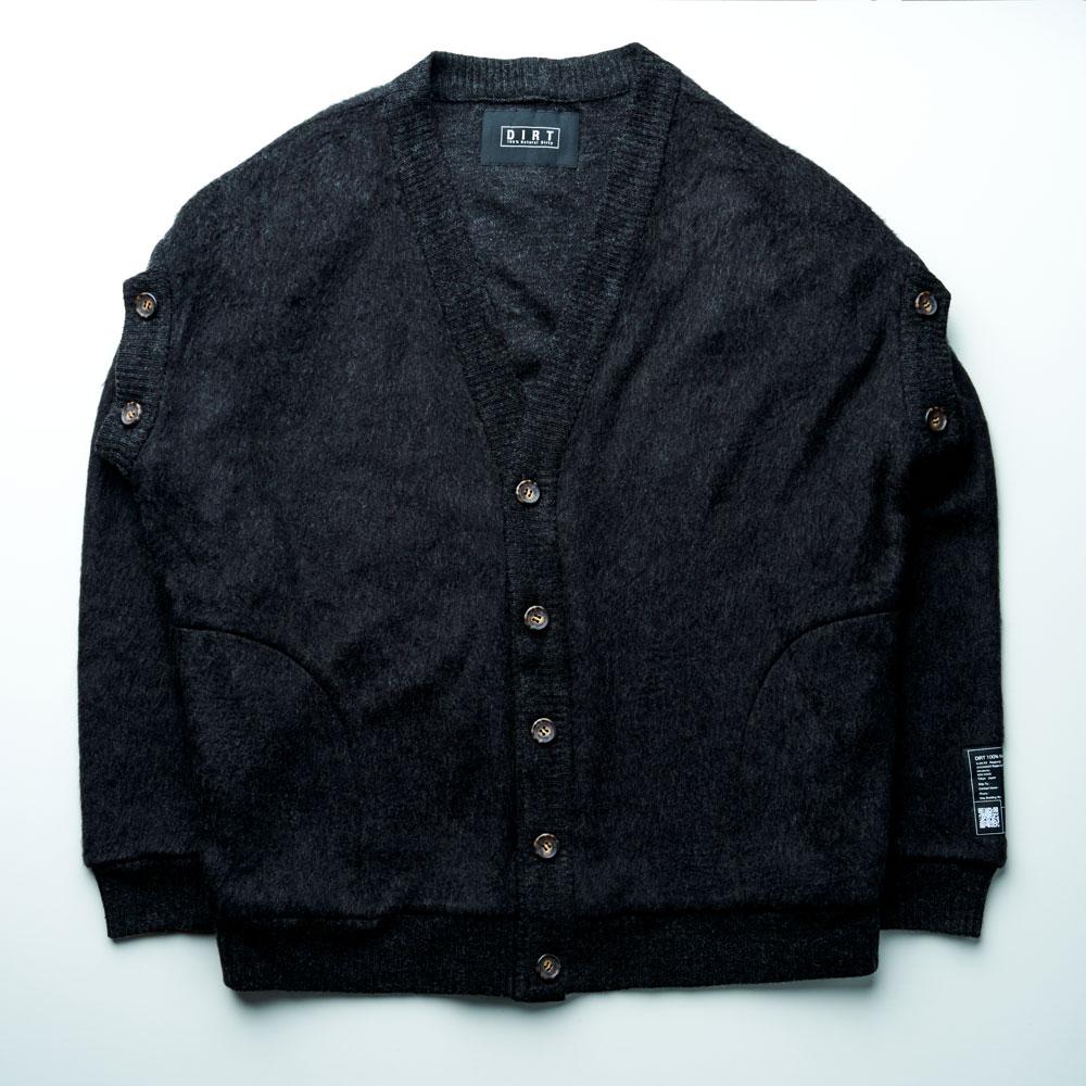 2021AW collection Bulky Button Cardigan Charcoal